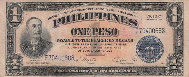 Philippinen 1 Peso 1949 p117c